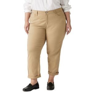 Levi's Womens Plus Size Mid-Rise Boyfriend Jeans 24W Unbasic Khaki - NWT $60